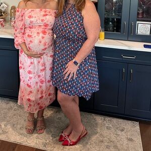 41 Hawthorn Striped Blue and Red Dress